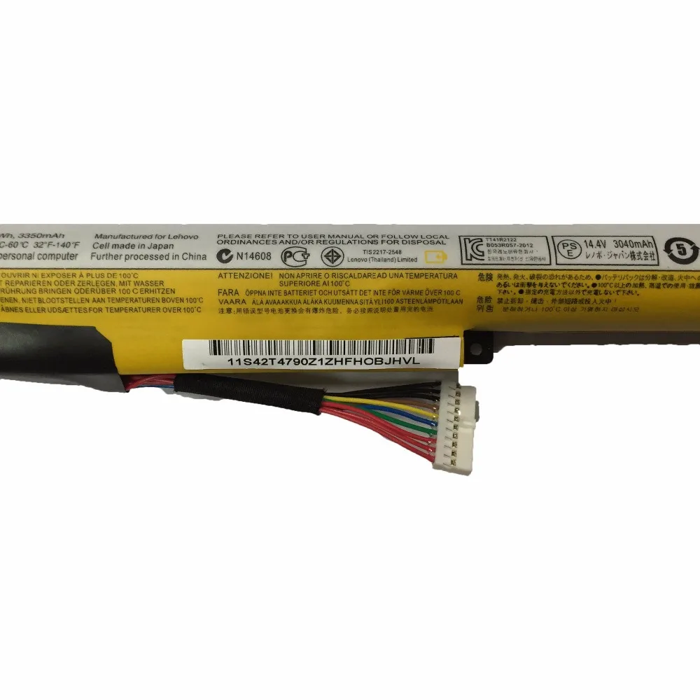 14.4v 48wh 3350mah Z500 الأصلي بطارية كمبيوتر محمول لينوفو Z400 Z400S Z400A Z510 Z500 Z500AL12L4K01 L12M4E21 L12M4K01 L12S4E21