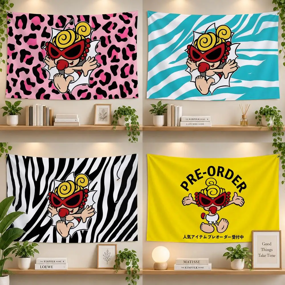 Fashion Hysteric Mini Y2K Cute Icon Flags Personalized Banner Flag Room Dorm Camping Picnic Garage Bar Outdoor Wall Decor