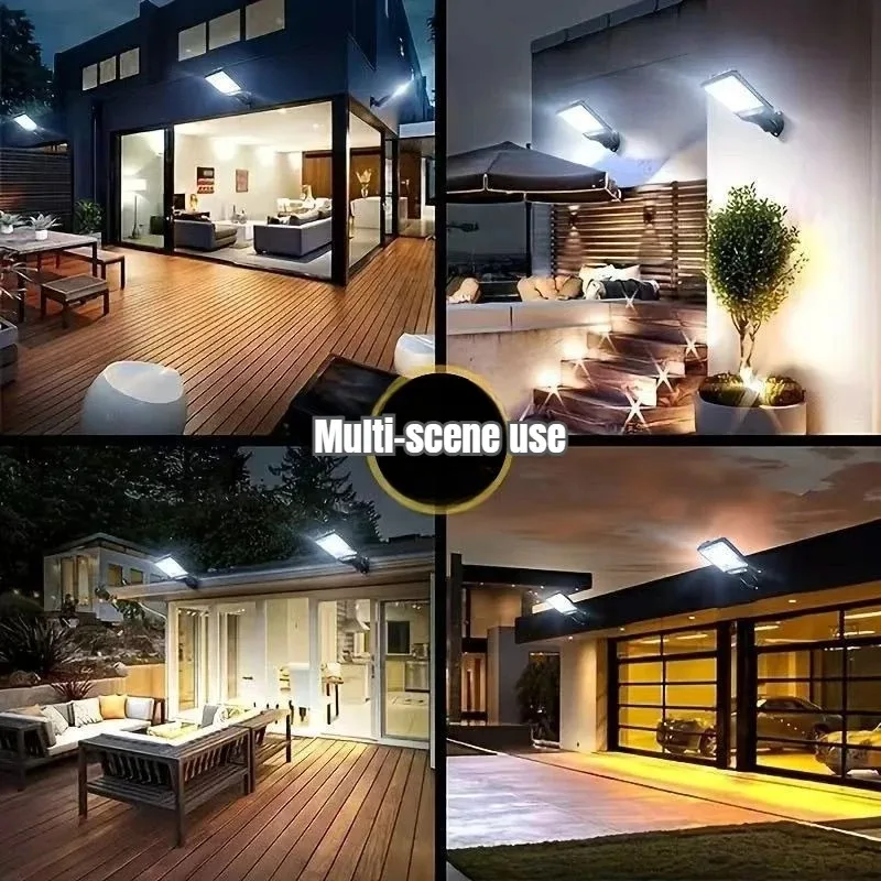 Outdoor Solar Lights Motion Sensor For Home And Garden LED Wall Lamp Courtyard Terrace Garage Human Body Induction Street Light