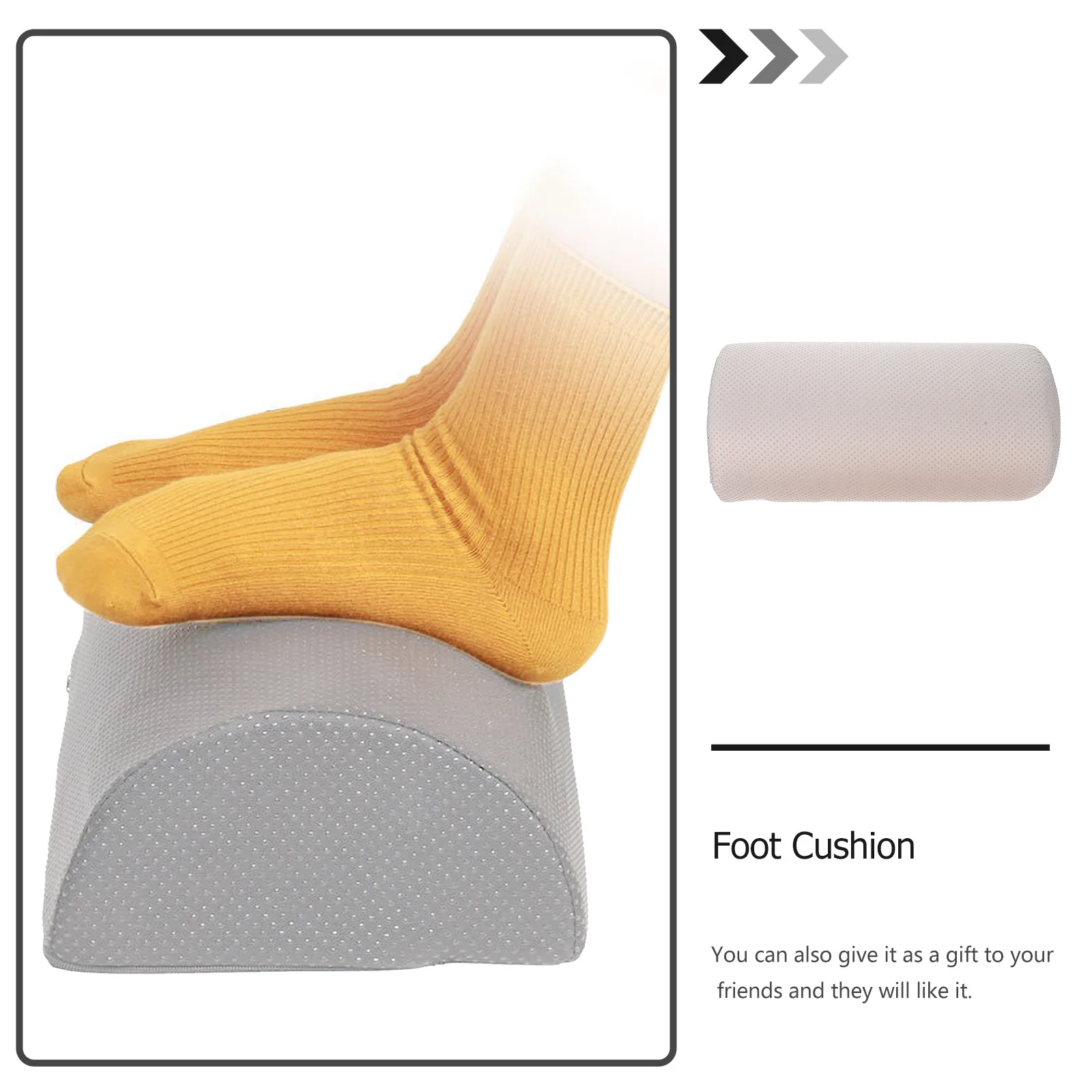 

Under Desk Footrest Cushion Semi-Cylindrical Foot Support Pillow for Office Home Foot Relaxing Pad Footrest Cushion