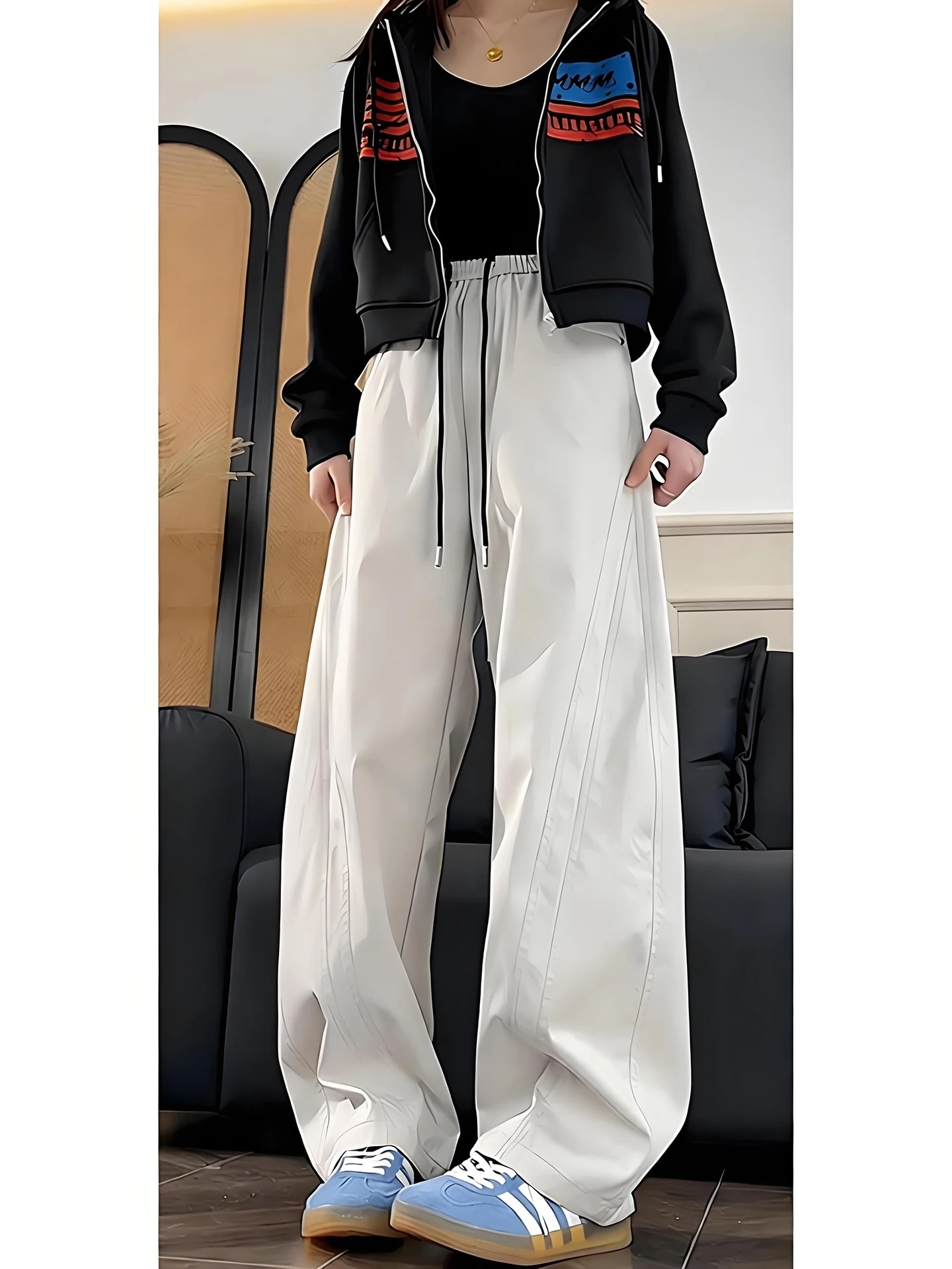 

Водонепроницаемые ветрозащитные мужские повседневные брюки с подкладкой FCE, свободные широкие брюки, теплые, для осени и зимы, модный бренд