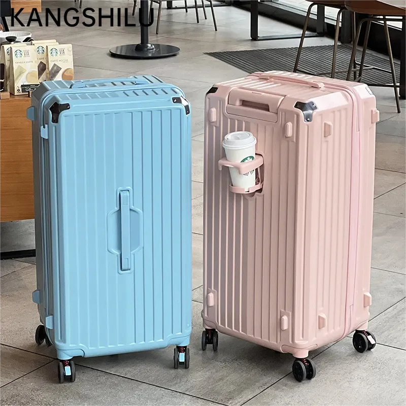 Luggage Unisex Suitcase Alloy Trolley Case KANGSHILU New 20“24\'\'26\'\'29 Inch Carrier Universal Travel Offers with Wheel Promotion