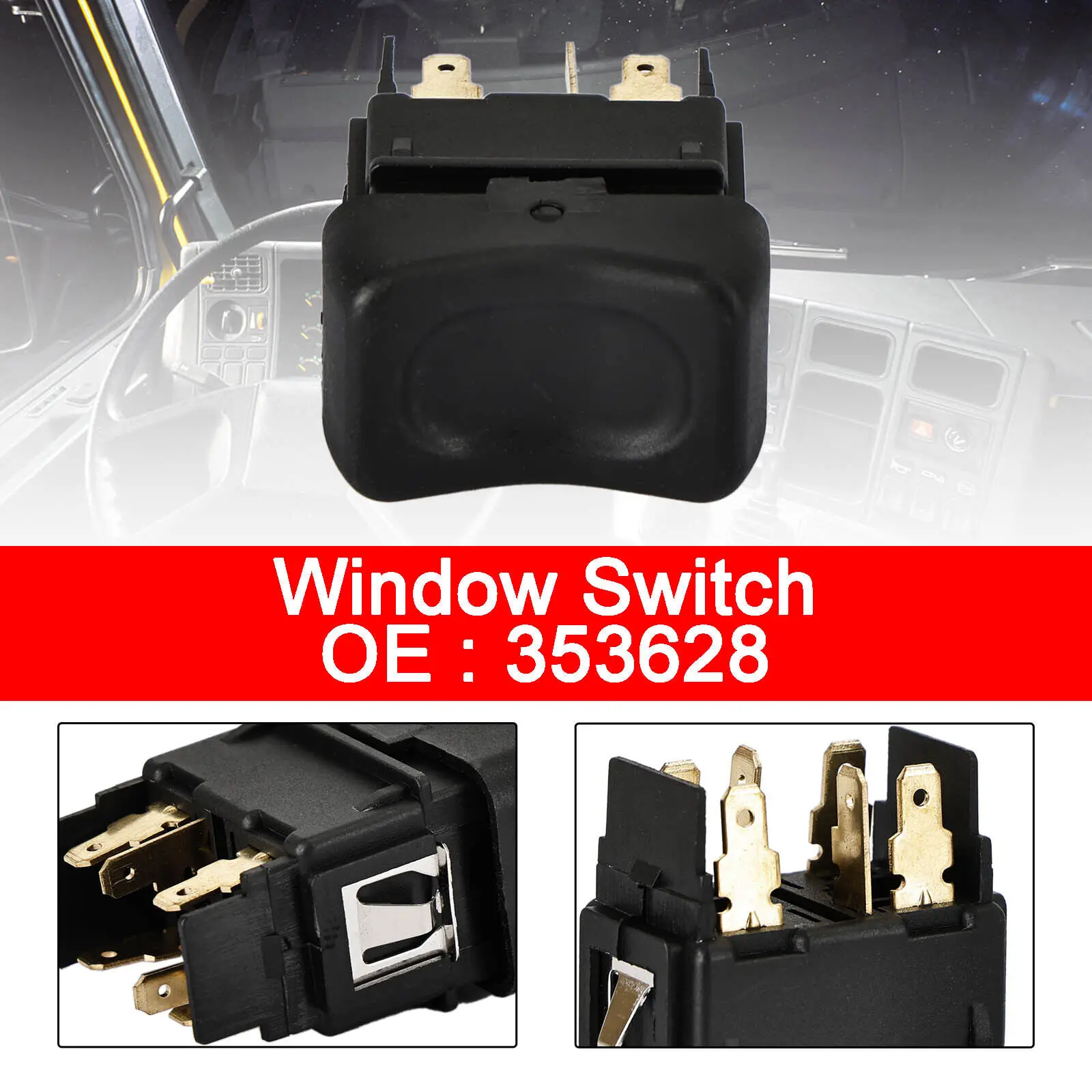 

Electric Window Switch Button for Scania Serie 3 43-Serie 4-Serie 353628