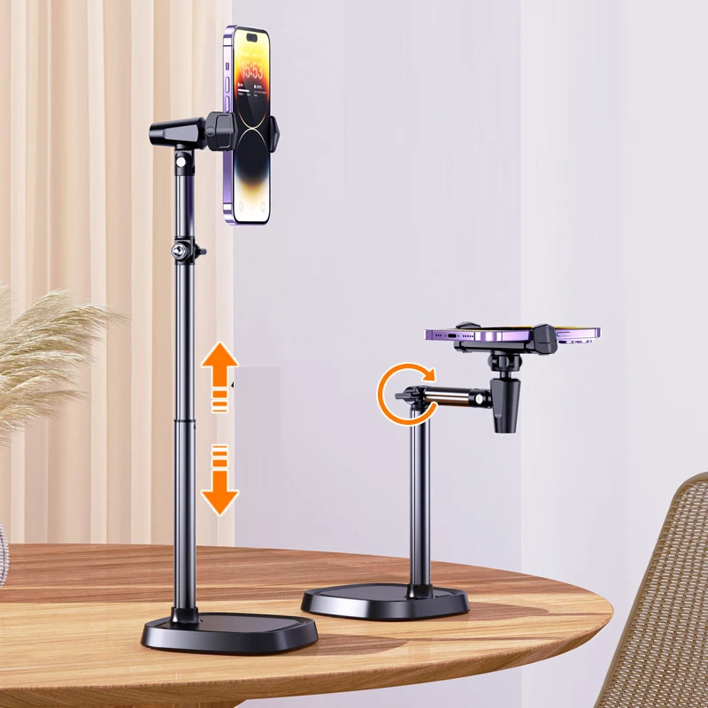 حامل حامل من سبائك الألومنيوم المعدنية والفولاذ ، تلسكوبي قابل للتعديل ، مكتب قابل للدوران ، حامل كمبيوتر لوحي ، دوران ° ،