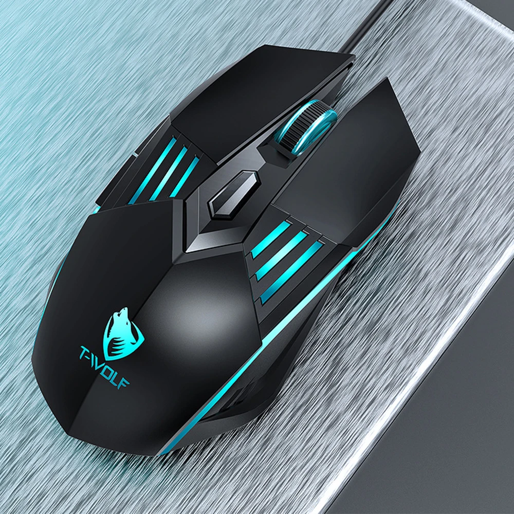 

Gaming mouse, illuminated USB, braided wired e-sports, mechanical office, silent 6D buttons, fashionable computer accessories