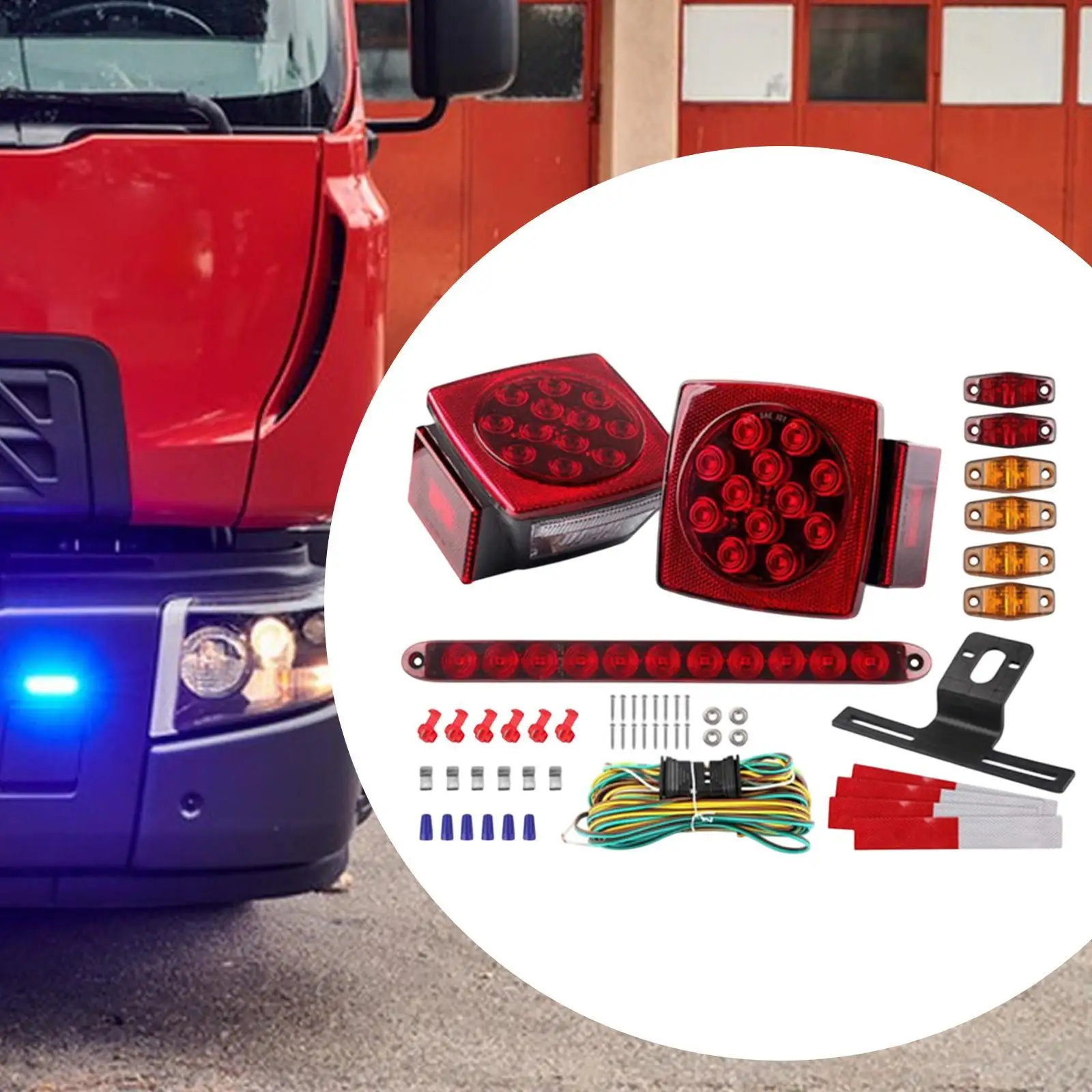 

12V LED Trailer Lights Turn Tail Brake Car Supplies License Plate Lights for Lorry Motorcycle Pickup