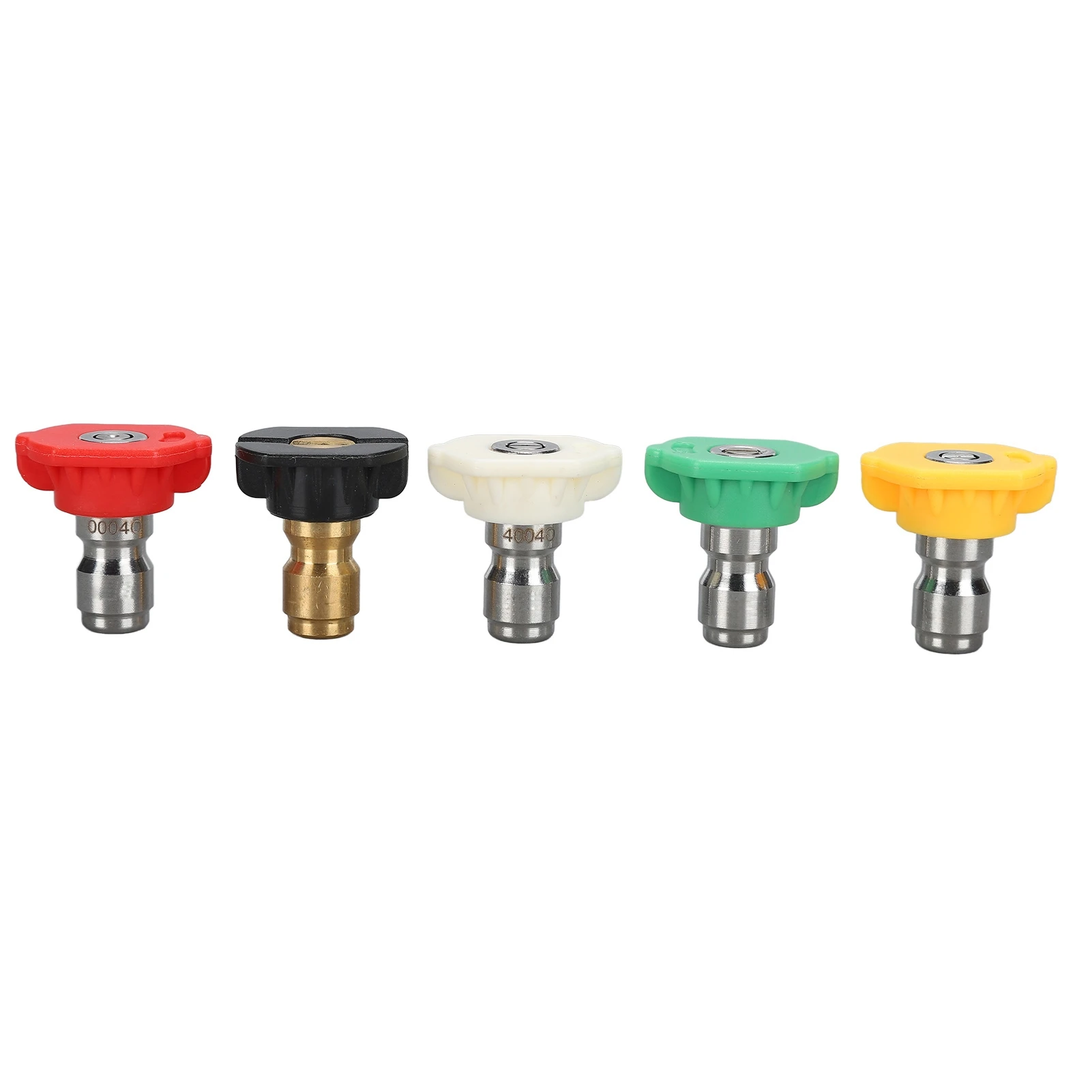 

5Pcs Pressure Washer Spray Tips Nozzle Kit Multiple Degrees Quick Connect 1/4in Set