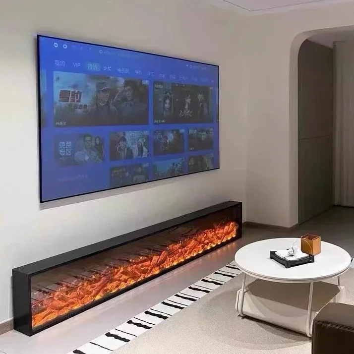 Simulated Flame Decorative Remote Control Electric Heating Fireplace