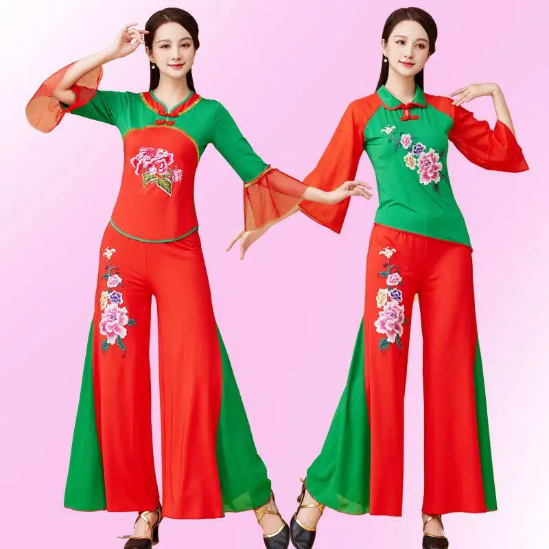 costume-de-danse-de-rue-d'ete-yang-li-nouveau-modele-grande-taille-en-soie-de-lait-uniforme-de-groupe-de-danse-manches-sept-et-pantalon-sept