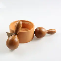 Essential Oil Massage Stick Body Spa Meridian Tapping Massage Hammer Wood Therapy Relaxation Round Ball Massager Wooden Massager