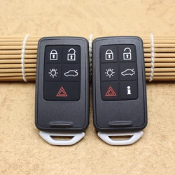 자동차 스마트 원격 키 쉘 교체 키 케이스, 볼보 XC60, S60, S60L, V40, V60, S80, XC70 용, 로고와 쉘