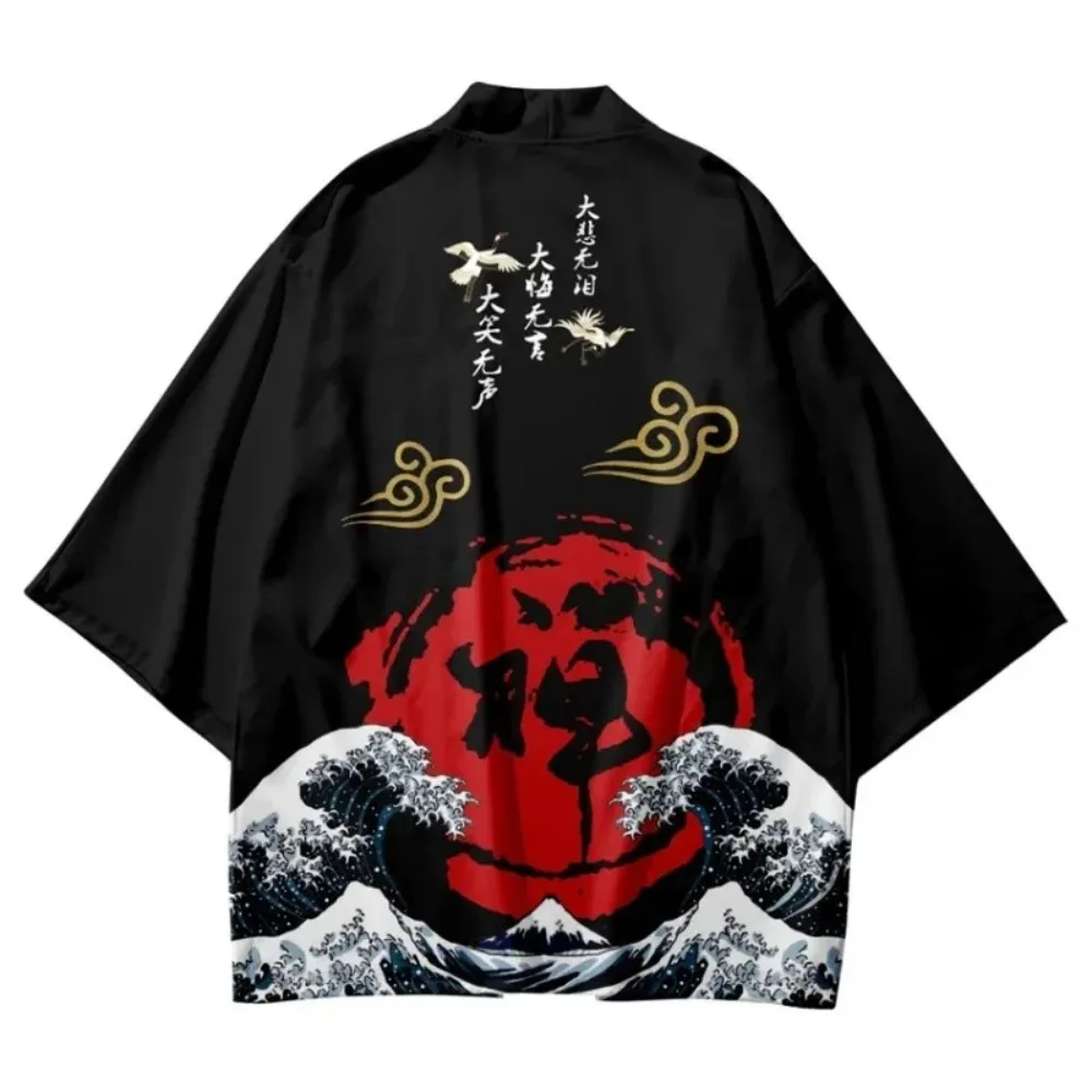 Traje de Samurai impresso em 3D para macho e fêmea, quimono Haori, anime japonês, roupas asiáticas, cardigan Cosplay, Yukata