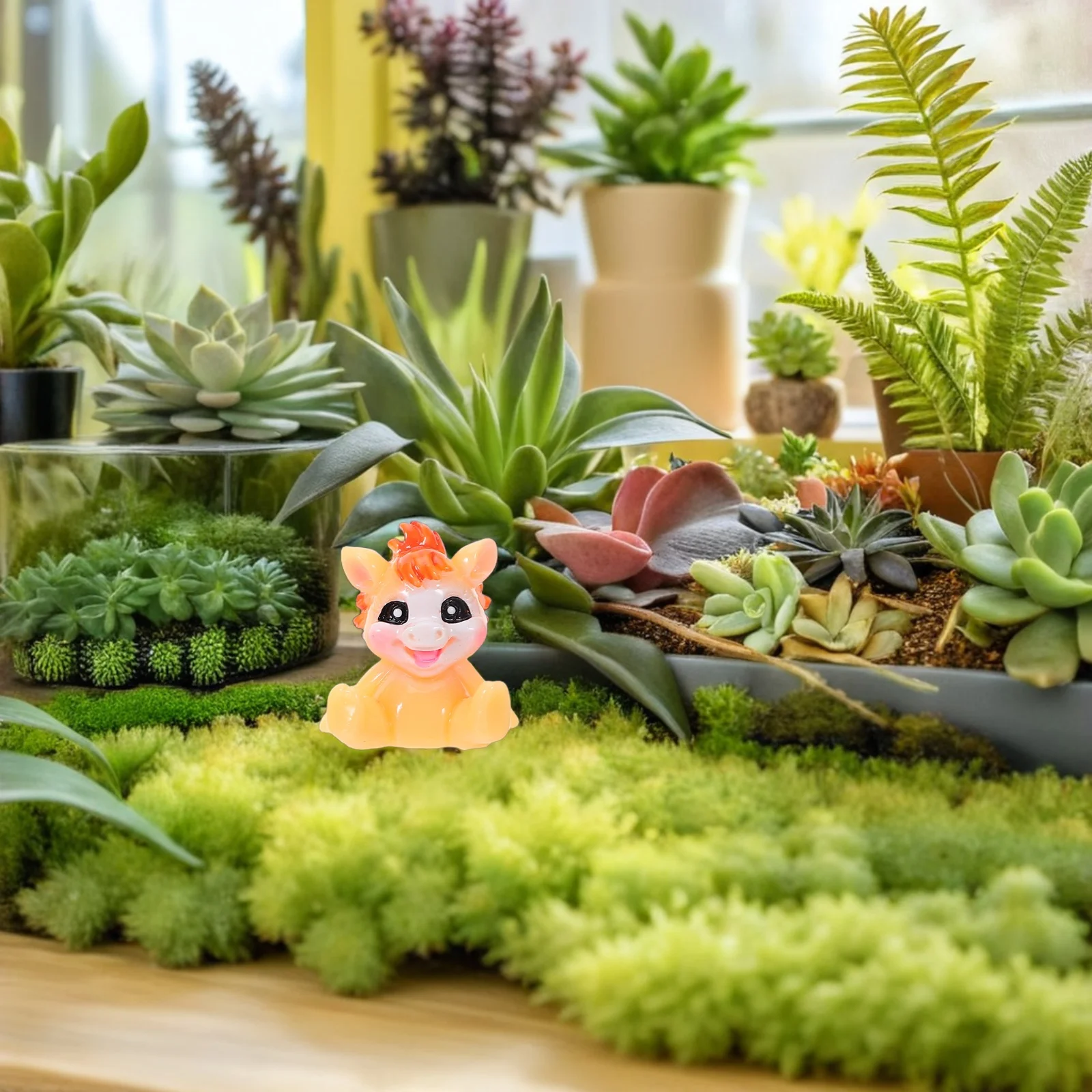 6pcs Micro Landscape Horse Figurines Mini Resin Animals For Craft Fairy Garden Chinese Zodiac 2026 Feng Shui Home