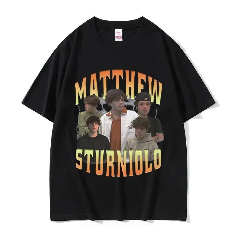 Sturniolo Triplets Graphic Print T Shirts Men's Vintage High Quality Fashion T-shirt Harajuku Oversized Cotton Tshirt Streetwear