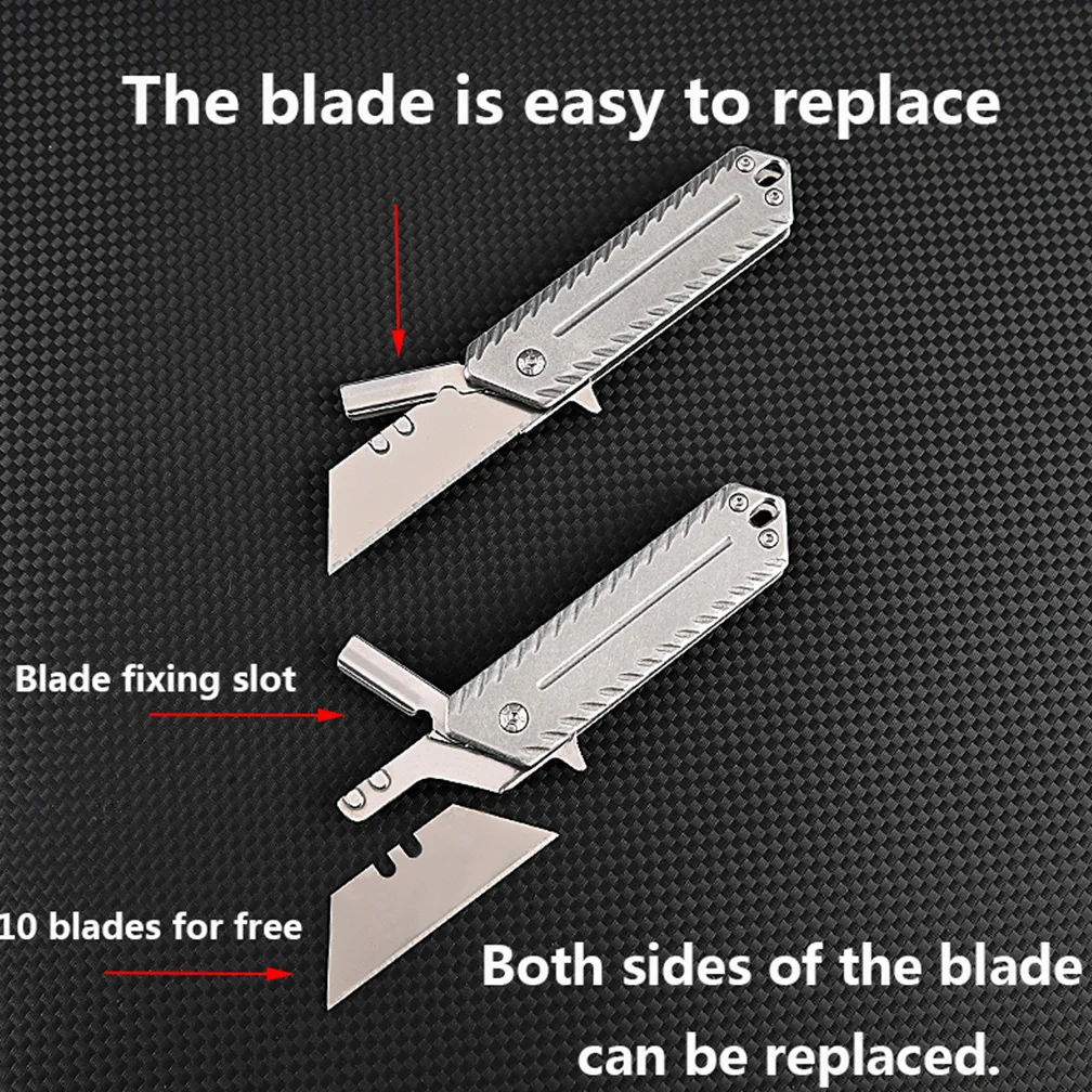 Multifunctional Art knife Replaceable Blade Utility Knife High Hardness Stainless Steel EDC Express Box Knife Outdoor Survival