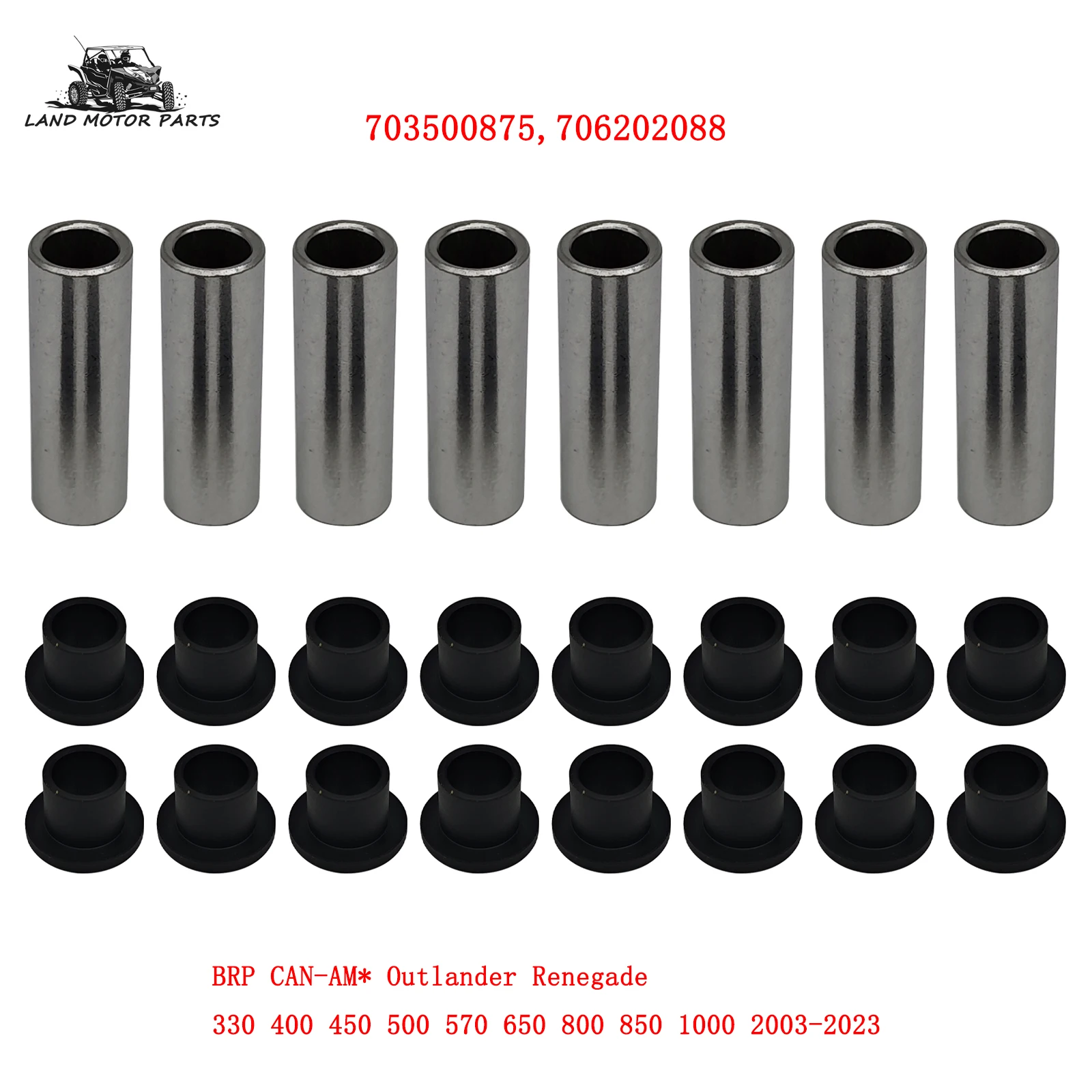 

Комплект втулок рычага подвески (24 шт.) 703500875, 706202088 для BRP Outlander Renegade 330 400 450 500 570 650 800 850 1000