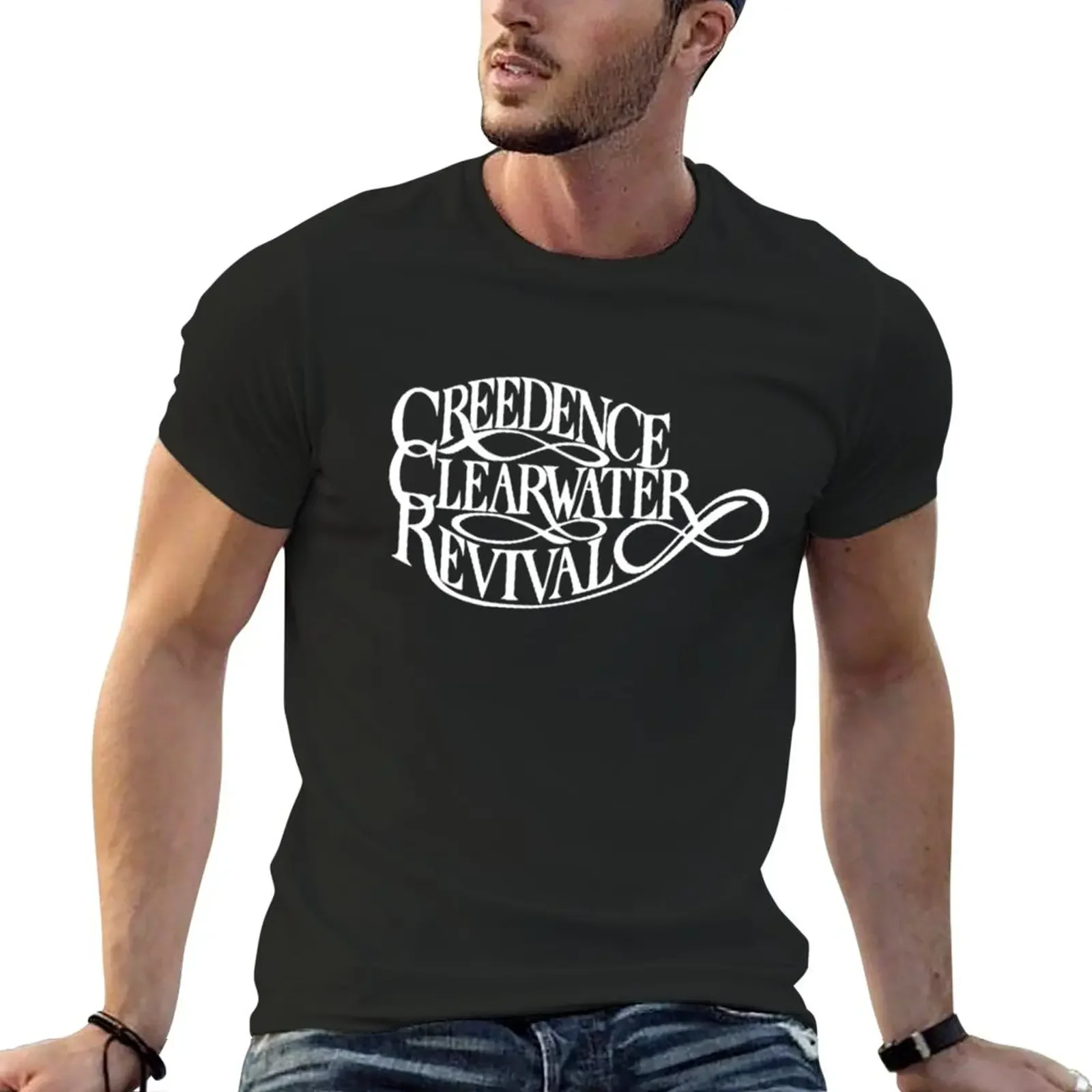 Creedence Stiarwater-男性,トレーニング,夏用のTシャツ