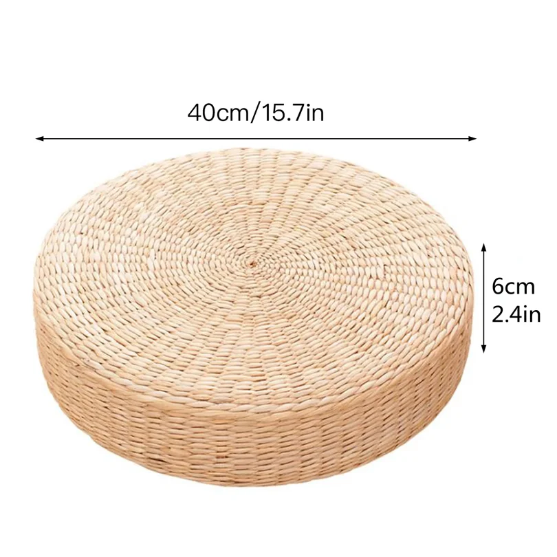 Puf Redondo de Palha Natural A - Floor Cushion Pouf avaliação e preço