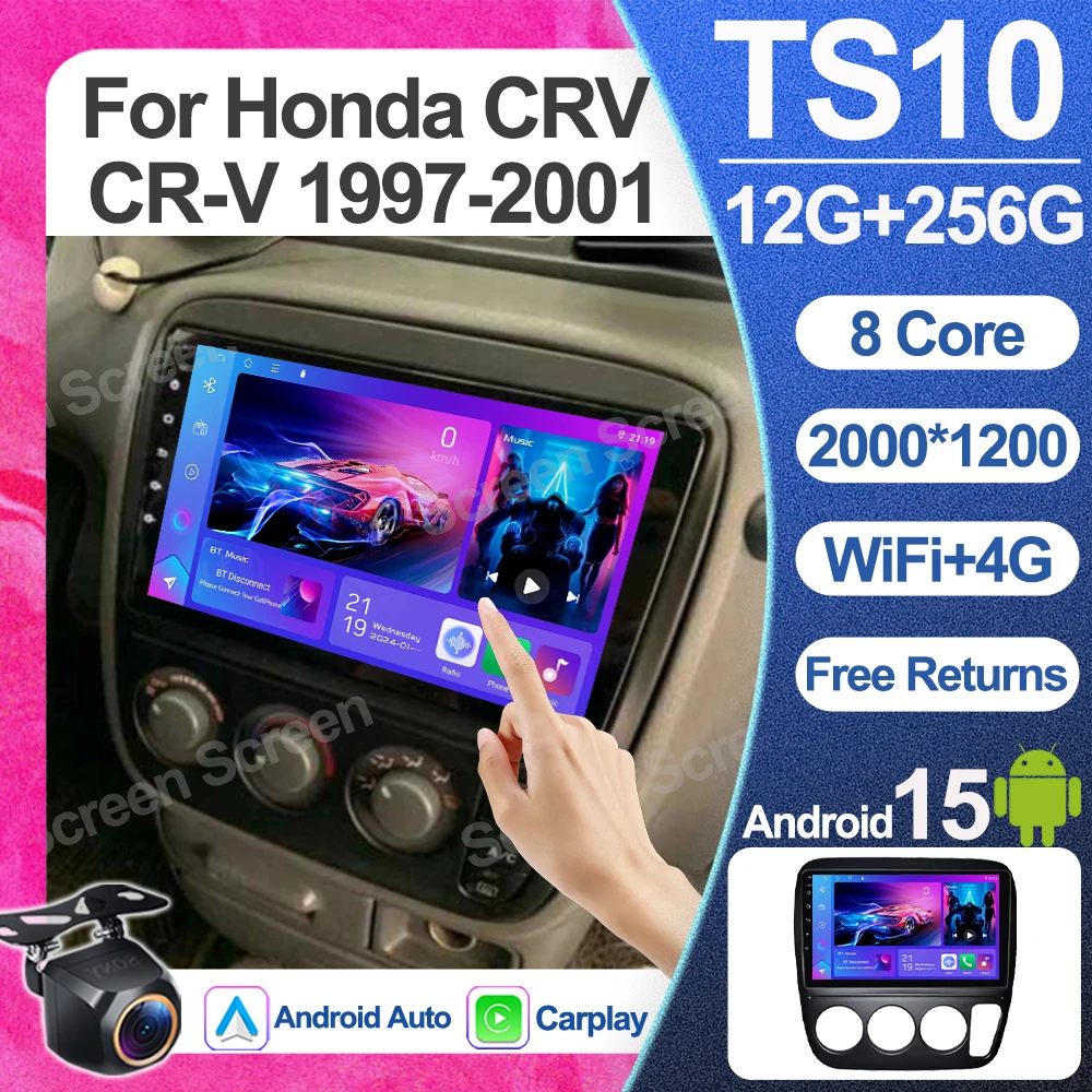 

9 inch Android 15 Autoradio For Honda CRV CR-V 1997-2001 Car Intelligent Multimedia Radio 2 Din CarPlay Audio Stereo Player WIFI