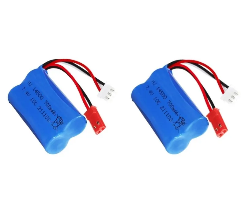 2S 7.4V 700mAh 14500 Akumulator litowo-jonowy JST Wtyczka/USB do żelu wodnego Blaster R/C Zabawki Samochody kaskaderskie Akumulator do samochodów R/C