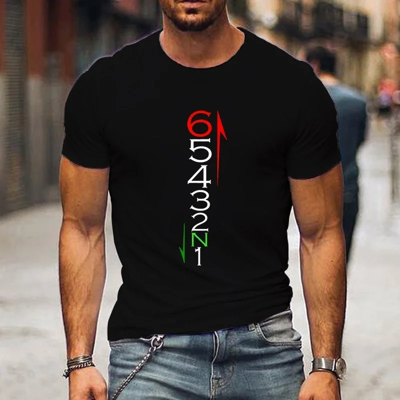 

T Shirts Men Clothing 1N23456 Motorcycle Gear Biker Print T-shirts Casual Men's T-Shirt Summer Short Sleeve T-Shirt Men Clothing