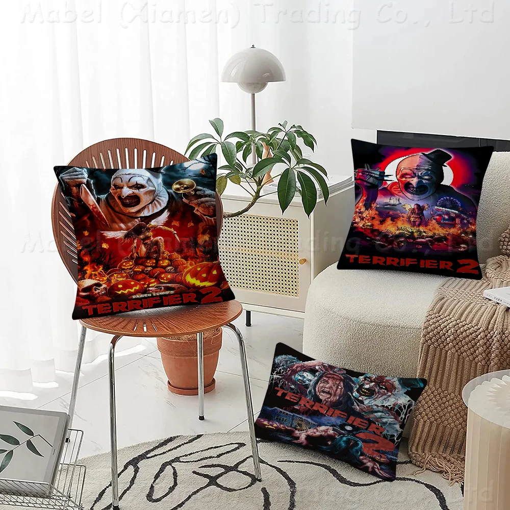 

Horror Film Terrifier Personalized Picture Text Home Decorative Pillows Household Gifts 45x45cm