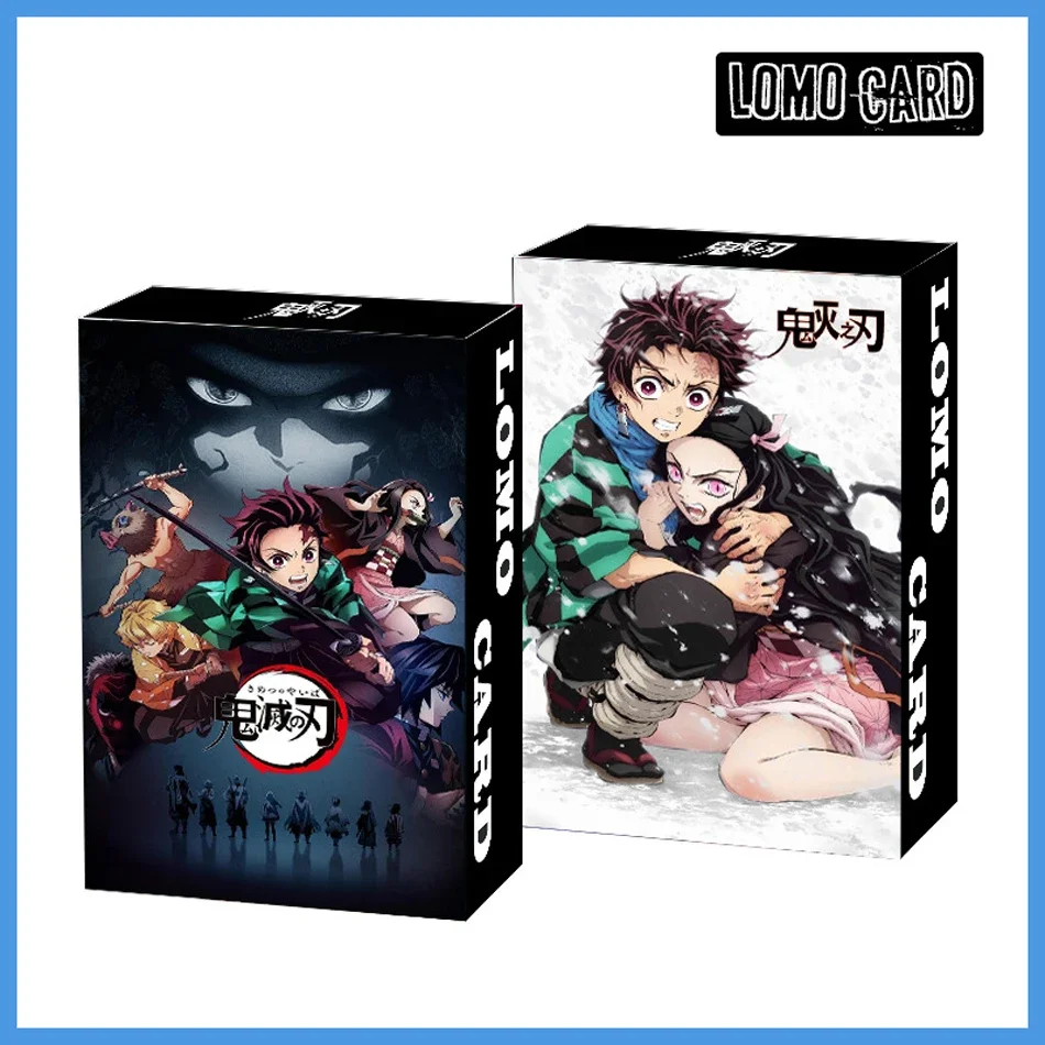 Demon Slayer Japanese Anime Lomo Card 1pack/30pcs Card Games With Postcards Message Gift For Fan Game Collection Toy