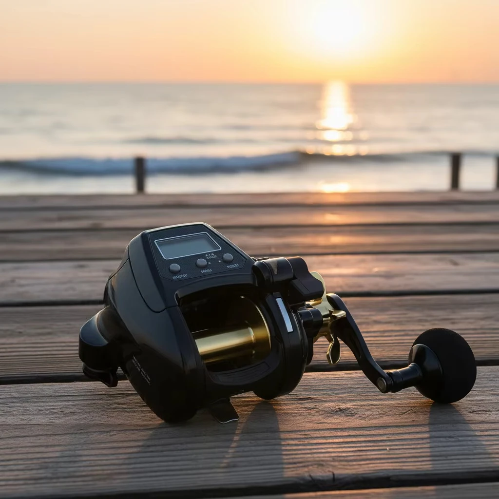 Electric Fishing Reel - Elektryczny kołowrotek wędkarski leworęczny z cyfrowym