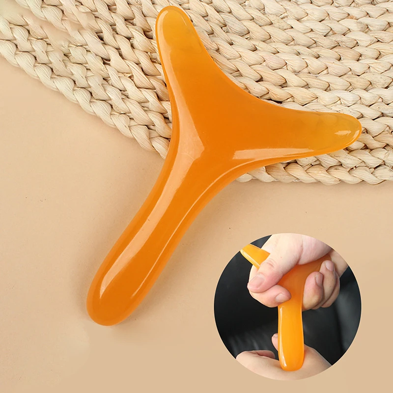 

Triangle Shaped Beauty Guasha Massage Board Resin Acupuncture Shiatsu Tool Facial And Full Body Universal Tired Relax
