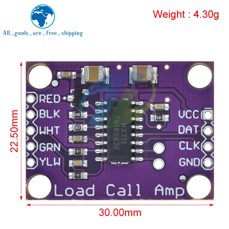 HX711 Weighing Sensor 24-bit A/D Conversion Adapter Load Cell Amplifier Board Weight Sensors For Arduino