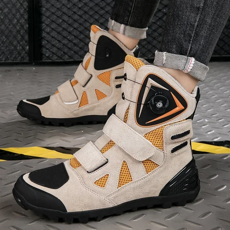 Motorcycle Cycling Shoes Male 2023 Foreign Trade Four Season Off-road Racing Short Boots Motorcycle Equipment Shoes Female