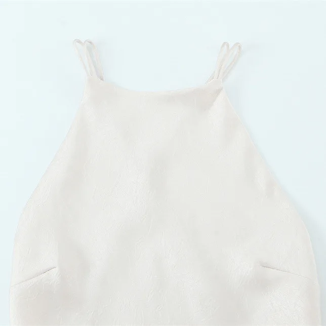 فستان متوسط الطول مصنوع من الحرير والساتان على الموضة للسيدات الأوروبية والأمريكية #3