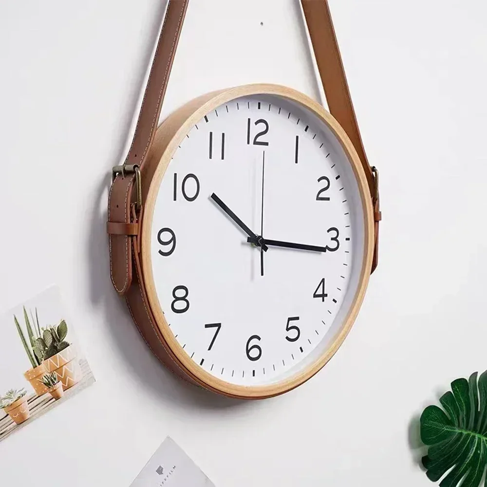 10 Inches Digit Solid Wood Wall Clock Living Room Modern Contracted Household Decoration Wall Hanging Art Decor Creative Horloge