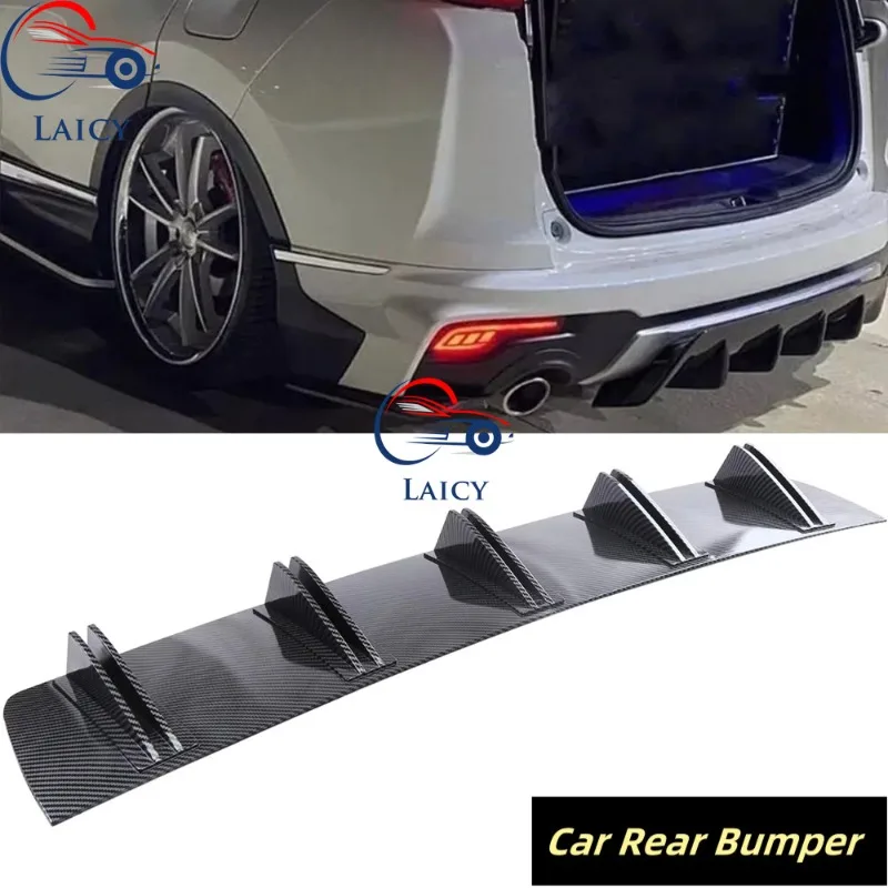 

LAICY For H0nda CR-V CRV Car Rear Diffuser Shark Fins Bumper Splitter Chin Spoiler Lip Black Shunt Rear Bumper Lip Black