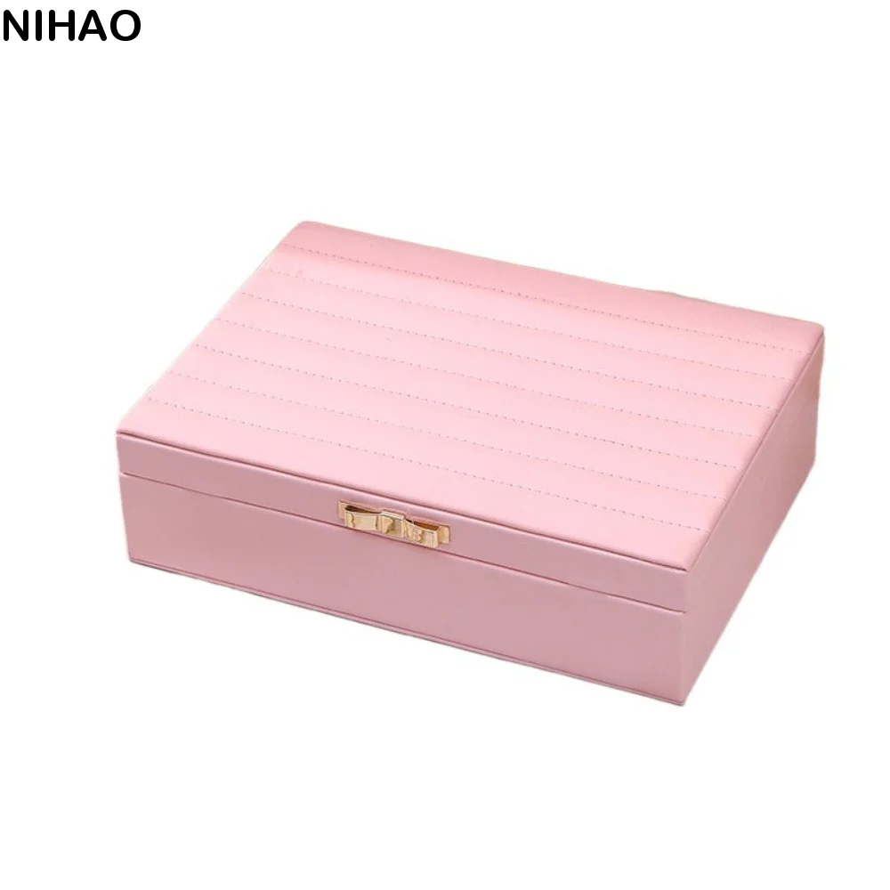 

PU Leather Bracelet Display Box Velvet Inner Holder Jewelry Storage Boxes Rings Necklace Organizer Bracelet Carrying Case