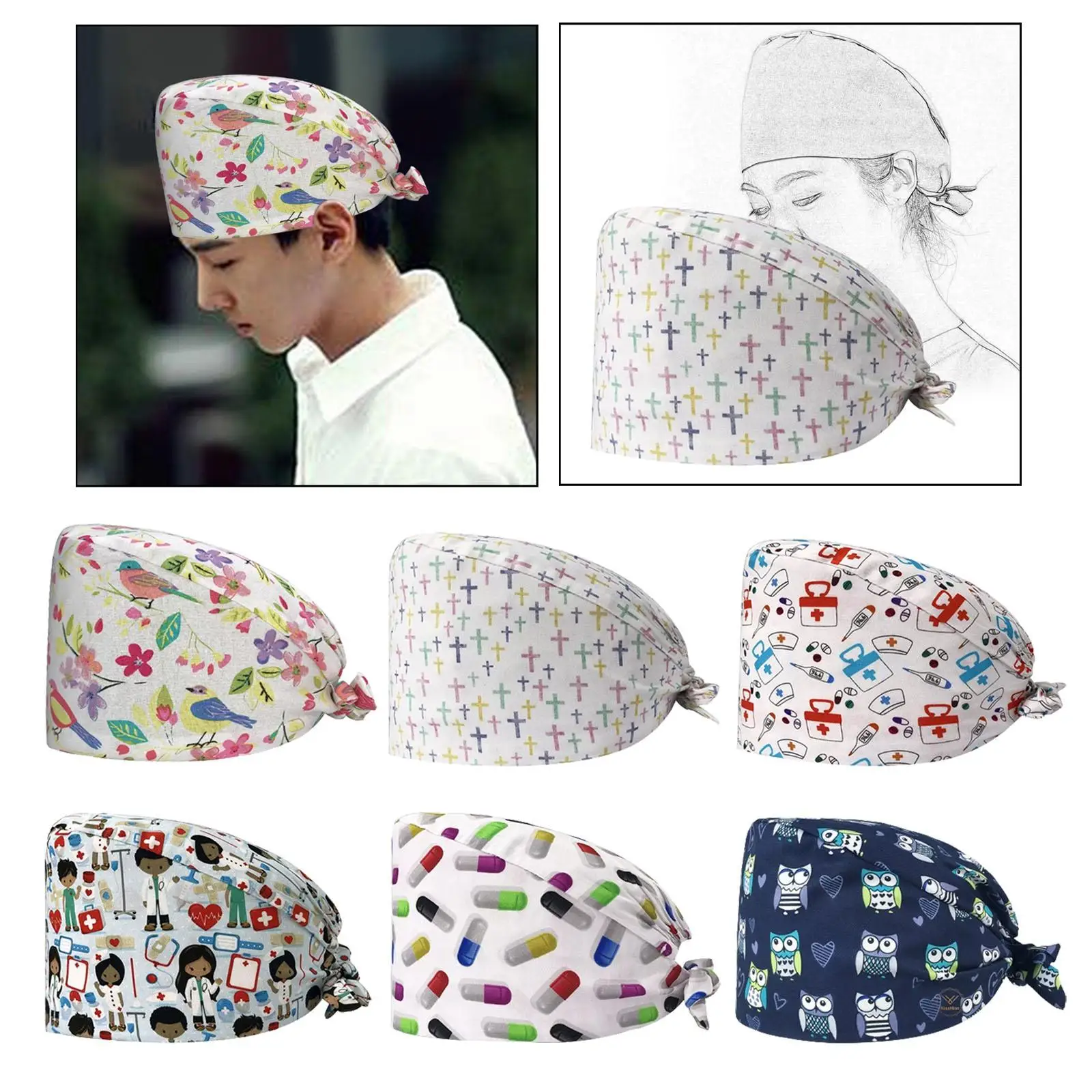 Scrub Cap Tieback nursers Day Gift per dentista Beauty Center SPA cosmetologia