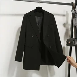 Luxo Black Blazer Office Mulheres Coreano Moda Slim Fit Manga Longa Top Primavera Outono Casaco Barato Atacado