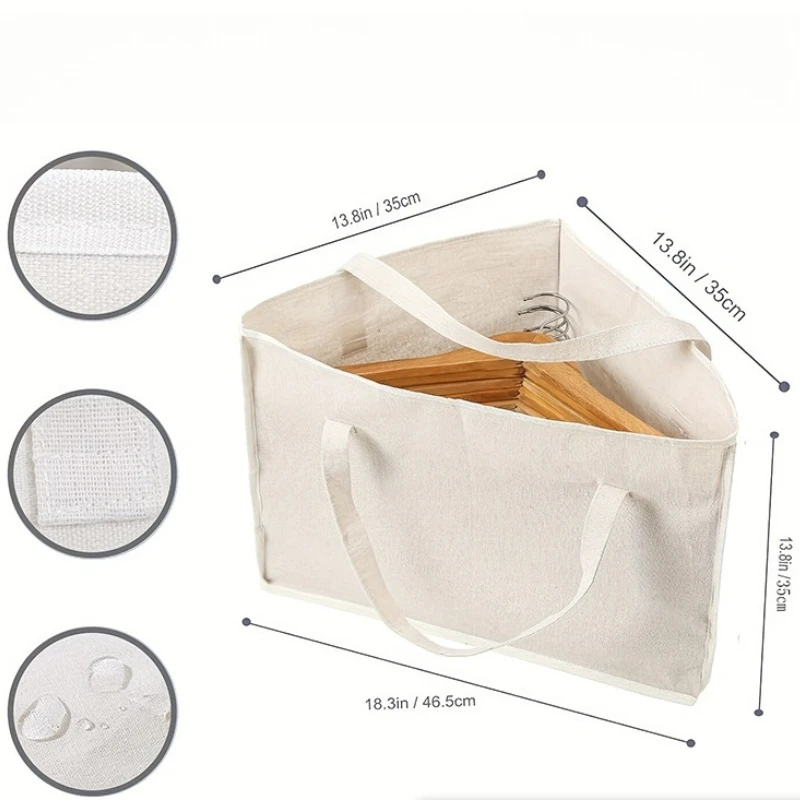 Multifunctional Clothe Hanger Organizer Bag Triangular Space Saving Hanger Organizer with Handle Waterproof Portable Storage Bag