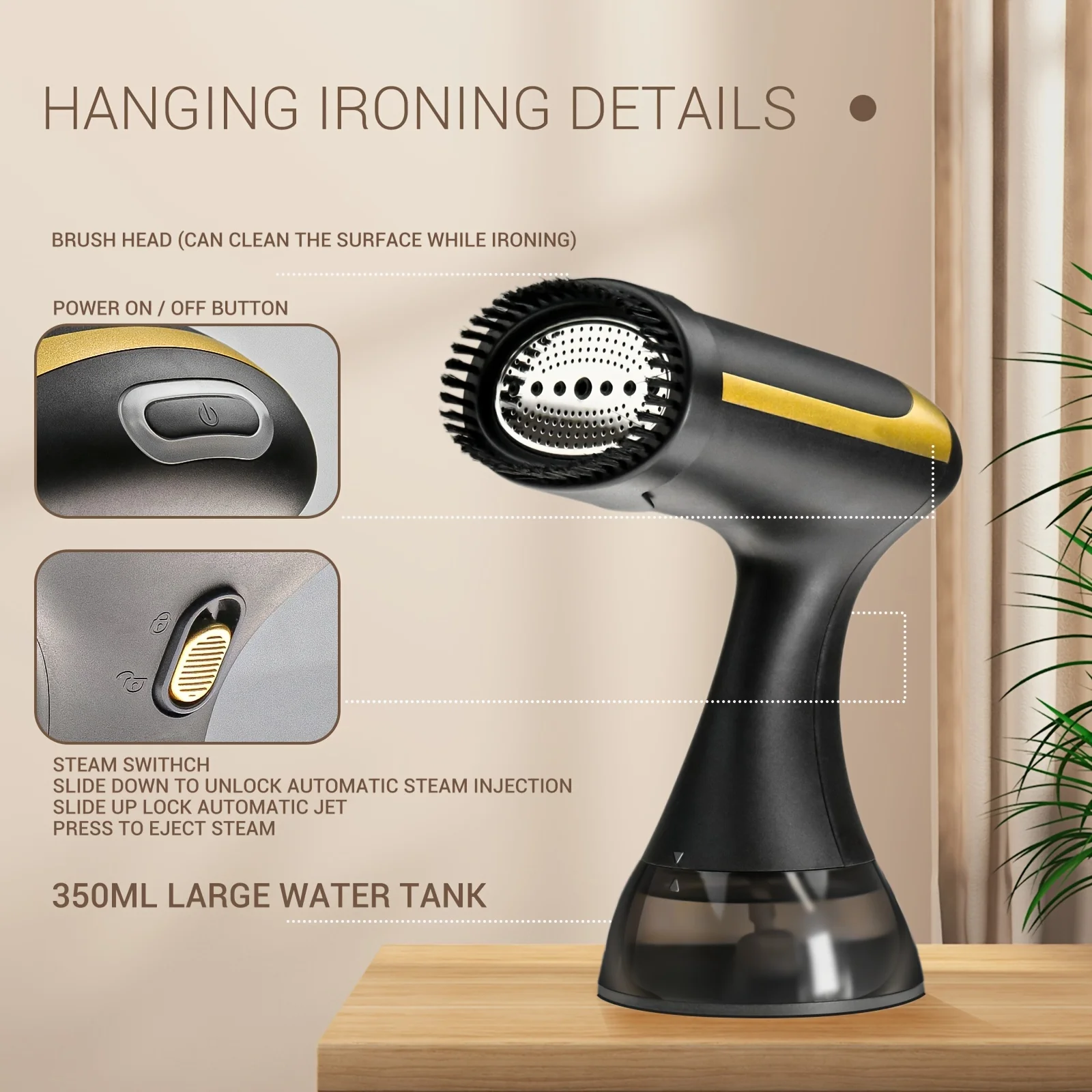 1 hand-held hanging press fast heating portable clothing wrinkle elimination sterilization suitable for family travel