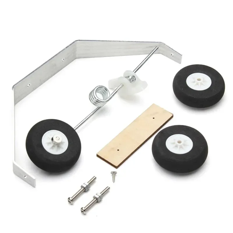Train d'atterrissage de Tricycle Taildragger en alliage d'aluminium avec roue arrière à anneau en acier pour modèle d'avion RC, pièces de bricolage à voilure fixe