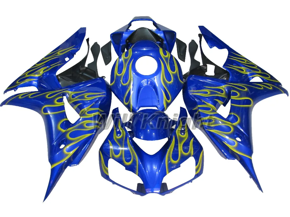 

Intelligent Library Fairing Kit For Honda CBR1000RR CBR 1000RR 2006 2007 Blue Yellow Flame