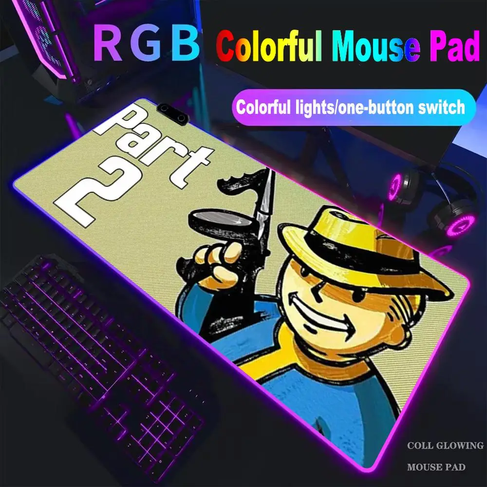 

Vault Boy Mouse Pad High-end E-sports Mouse Pad Mouse Pad RGB Mouse Pad LED Pc Large Student Writing Pad Gamer Luminous Desk Ma