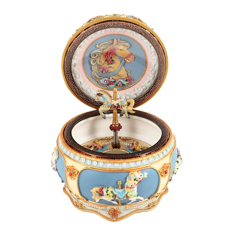 

Carousel Music Box With Sound Control LED Flash Lights Birthday Valentine's Day Gifts For Girl Friend Kids Promotion