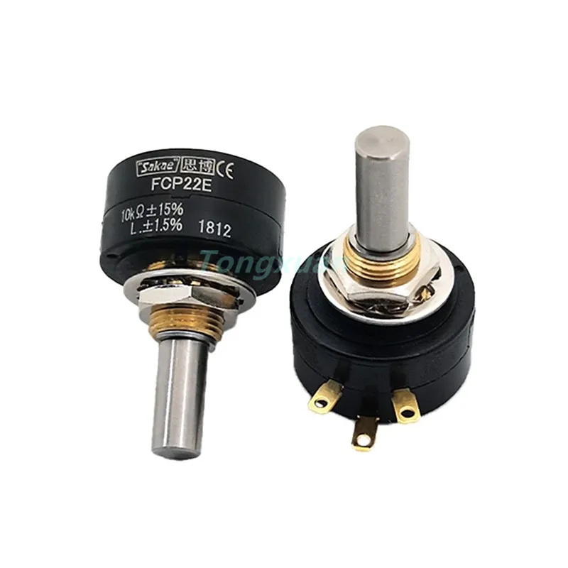 

1pc Brand New FCP22E 1K 2K 5K 10K 1W Precision Conductive Single-turn Potentiometer 360° Rotary