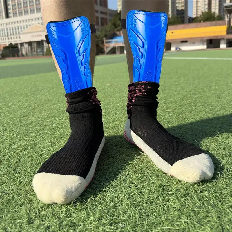 Youth Soccer Shin Guards Boys Shock-Absorbing Football Shin Guards 2PCS Adjustable Straps Athlete Supplies Calf Protector