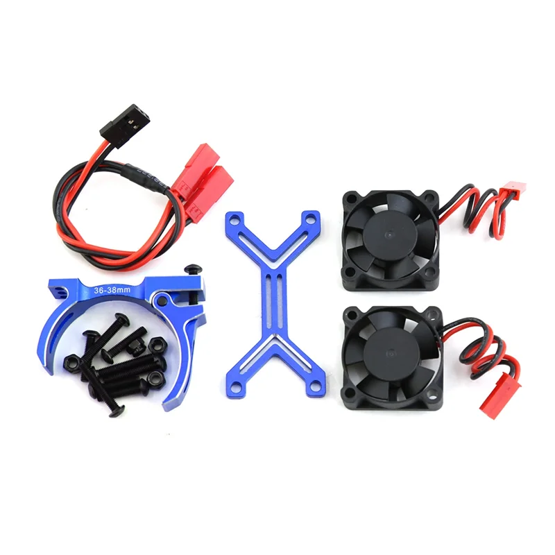 540 550 3650 3660 3670 Motor Heat Sink Cooling Fan 36-38Mm Motor for 1/8 1/10 RC Car Axial SCX10 Traxxas TRX4 Tamiya,2