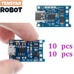 10pcs Type-c / Micro USB 5V 1A 18650 TP4056 Lithium Battery Charger Module Charging Board With Protection Dual Functions Li-Ion