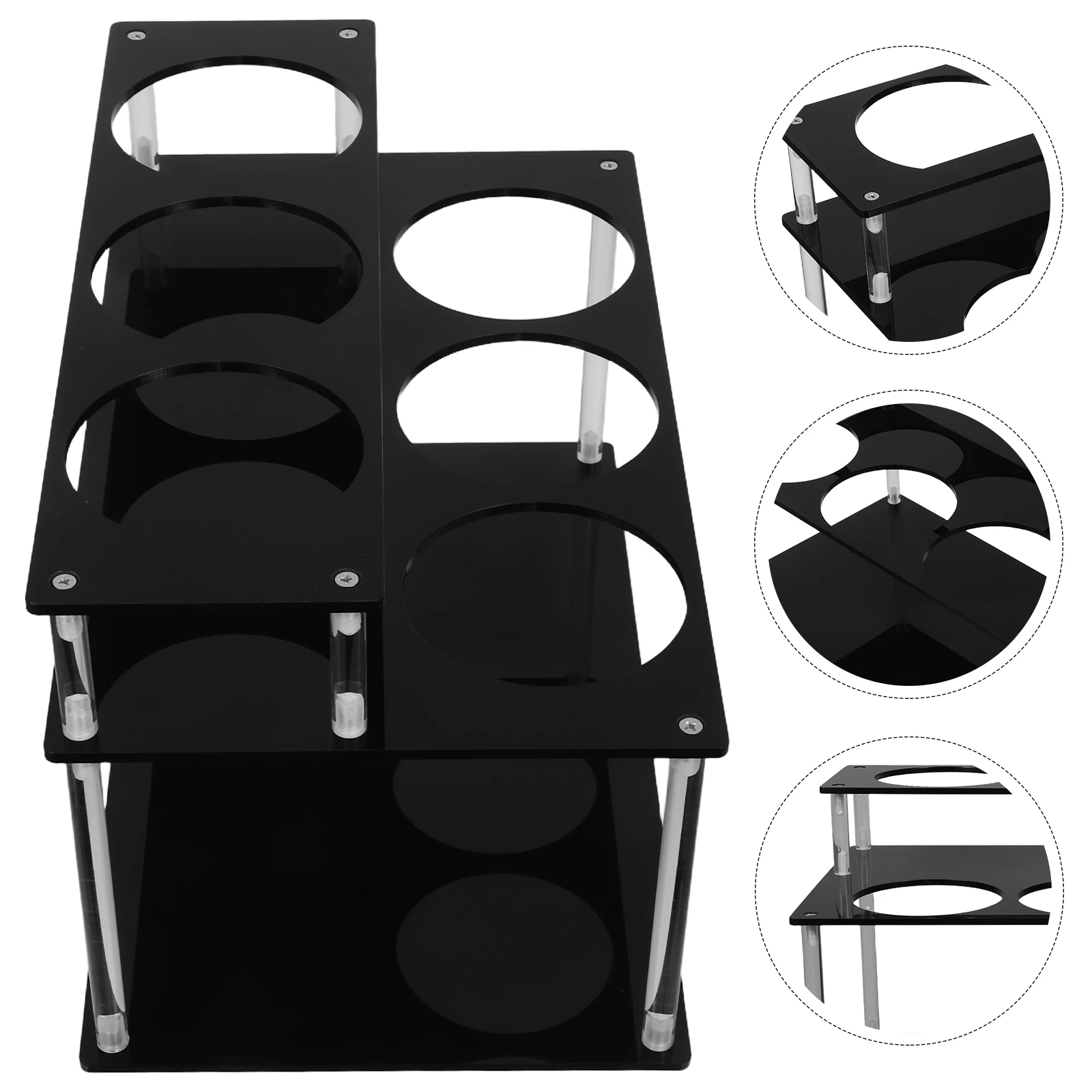 

Coffee Syrup Bottle Rack Organizer Holder Acrylic for Condiment Storage Stand Syrups