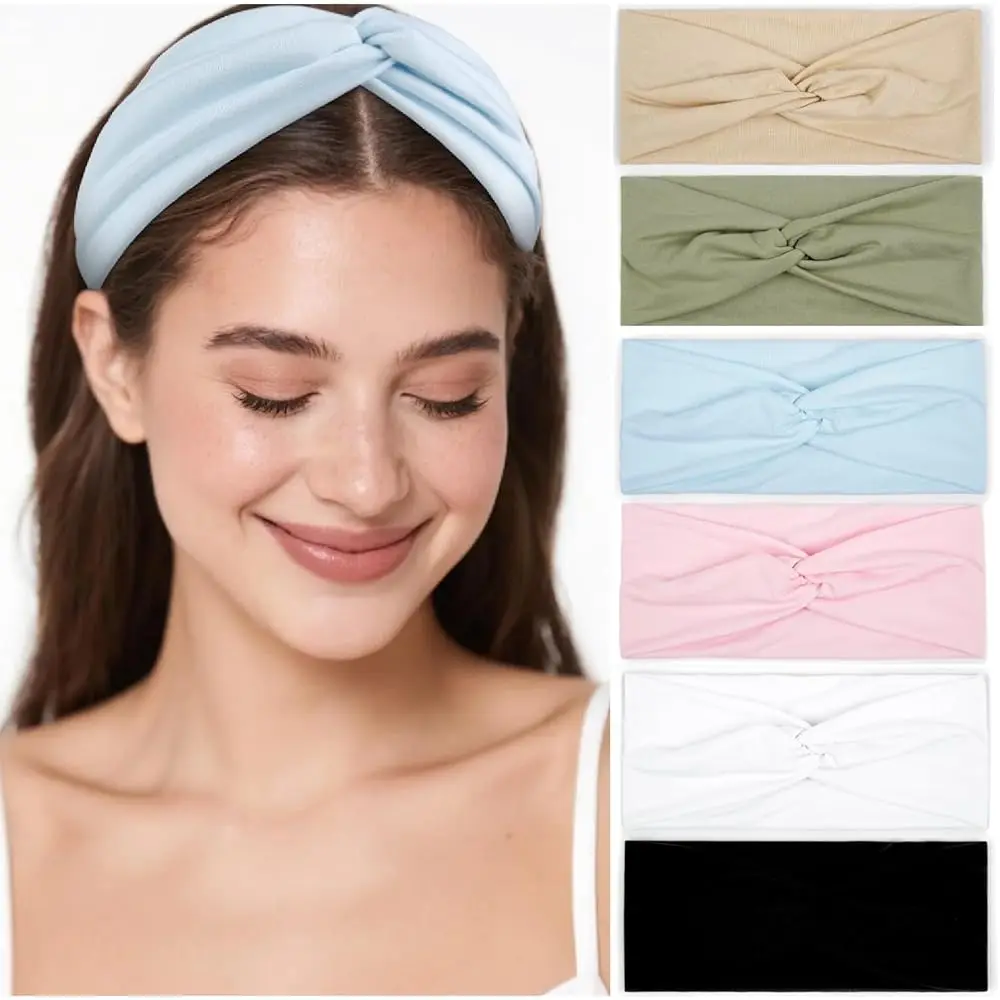 

Headbands for Women Non Slip: Twist Spring Head Bands for Women's Hair Trendy Solid Color