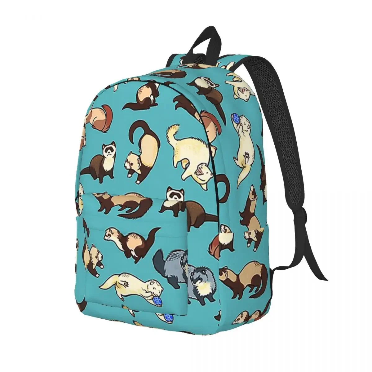 Ferret Cute Animal Backpack Elementary High College School Student Bookbag Teens Canvas Daypack Outdoor